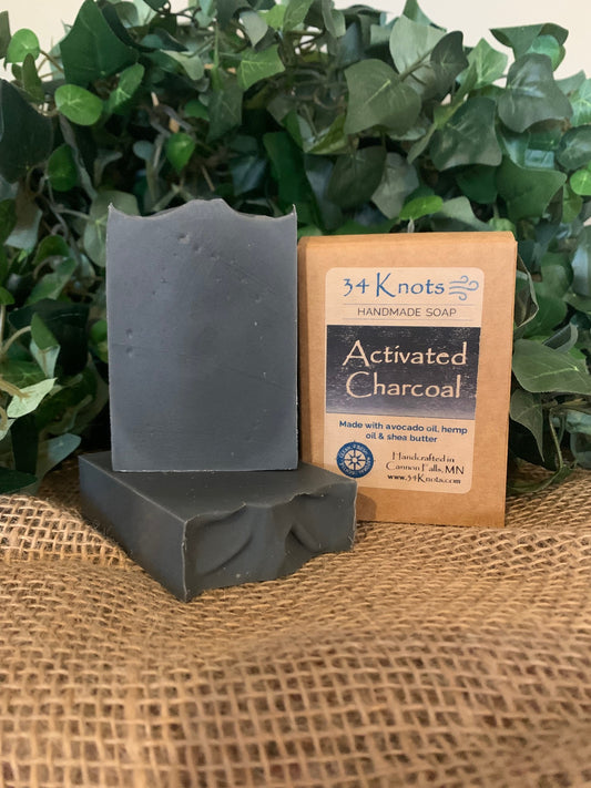 Activated Charcoal Handmade Soap | 34 Knots