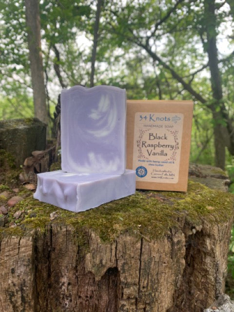 Black Raspberry Vanilla Handmade Soap | 34 Knots