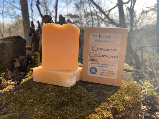 Cinnamon Cedarwood Handmade Soap | 34 Knots