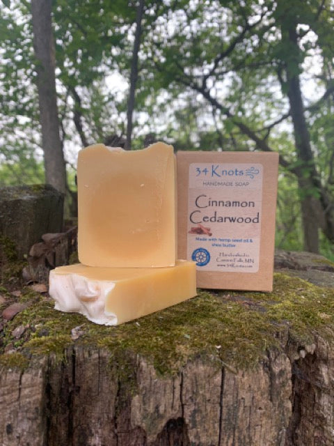 Cinnamon Cedarwood Handmade Soap | 34 Knots